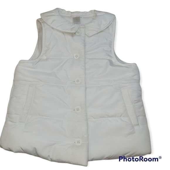 Janie and Jack white Girl's puffer vest size 4-5